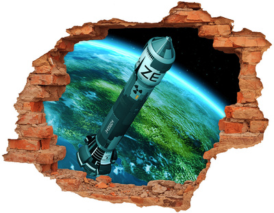 Foto zdjęcie dziura na ścianę Rakieta nuklearna
