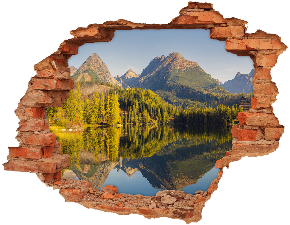 Dziura 3d w ścianie naklejka Panorama Tatry