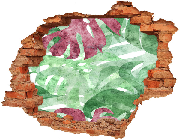 Naklejka 3D dziura samoprzylepna Tropikalna dżungla