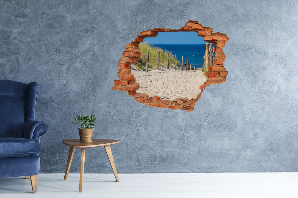 Dziura 3d w ścianie naklejka Nadmorskie wydmy