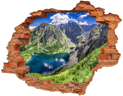 Dziura 3d w ścianie na ścianę Czarny staw Tatry