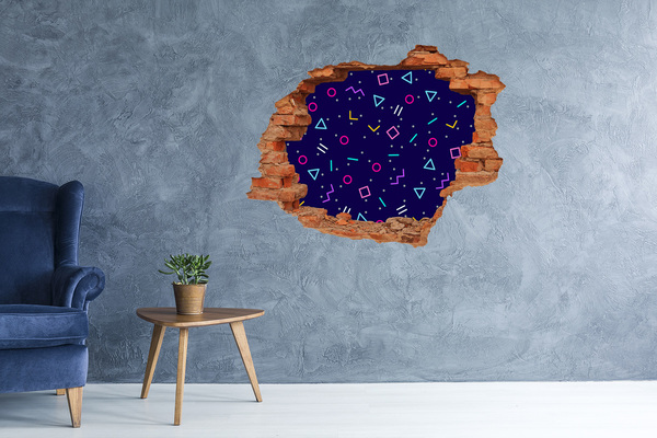 Fototapeta dziura na ścianę Geometryczne tło