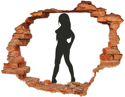 Fotoobraz dziura na ścianę Sylwetka kobiety