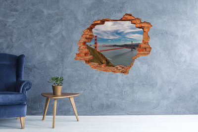 Fototapeta dziura na ścianę 3d Złota Brama w San Francisco
