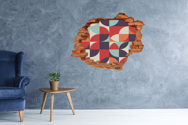 Fotoobraz dziura na ścianę Geometria w ruinie