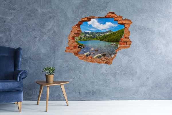 Dziura 3d w ścianie naklejka Dolina Tatry