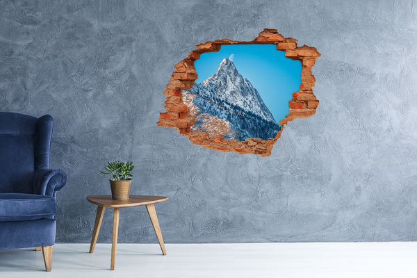 Dziura 3d w ścianie naklejka Giewont Tatry