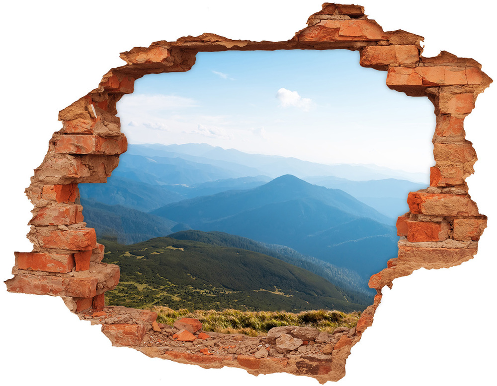 Dziura 3d w ścianie na ścianę Park narodowy Tatry
