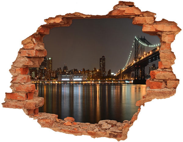 Fototapeta dziura na ścianę 3d Pomiędzy mostami