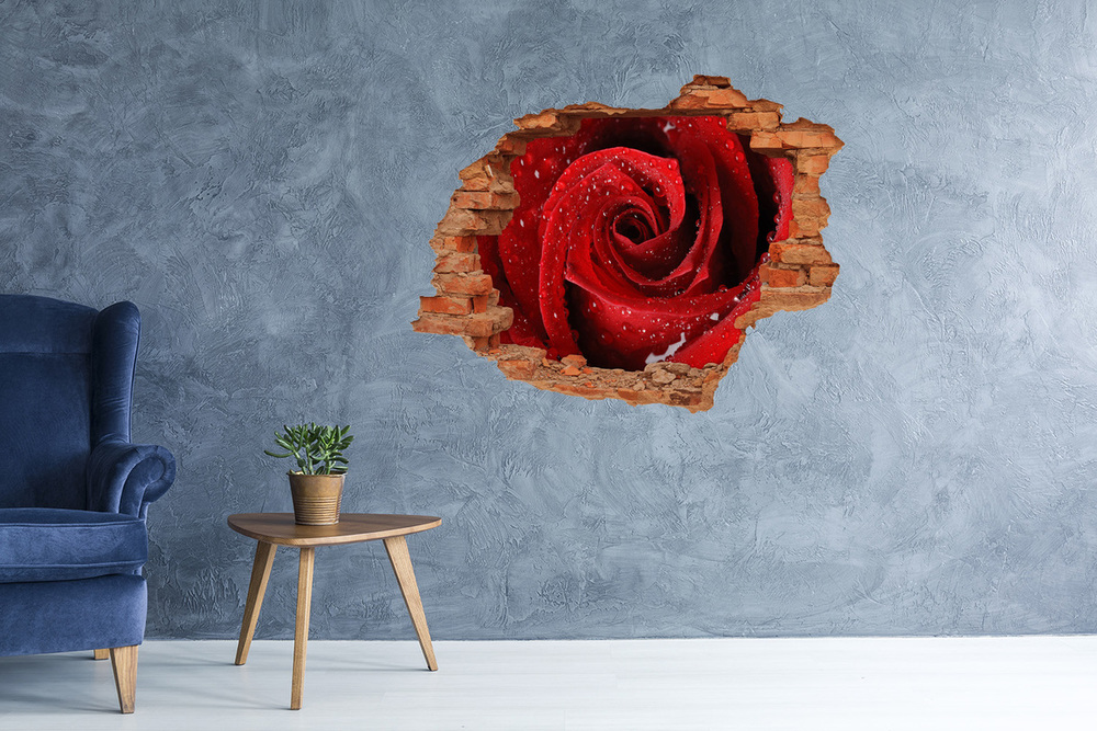 Samoprzylepna naklejka na ścianę Krople na róży