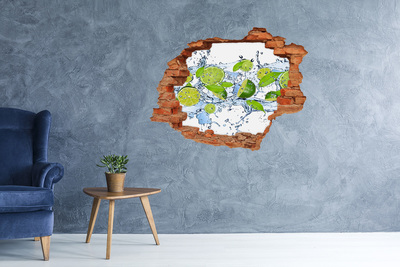 Naklejka 3D dziura okleina Orzeźwiająca limonada w wodzie