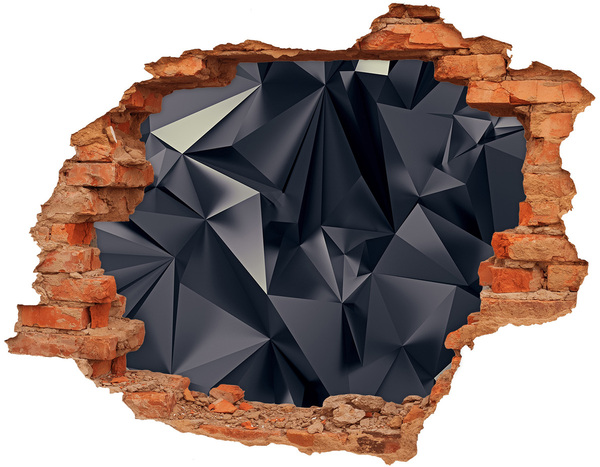 Fotoobraz dziura na ścianę Czarna, geometryczna głębia