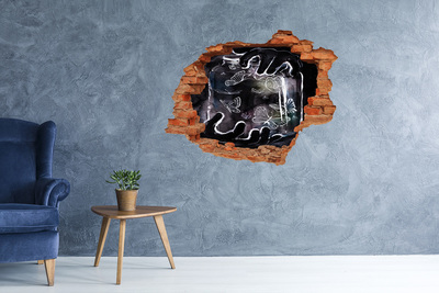 Dziura 3d fototapeta ścienna Motyle w magicznej przestrzeni