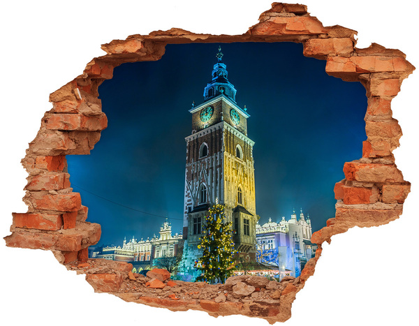 Fototapeta dziura na ścianę 3d Kraków Polska