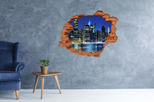 Fototapeta dziura na ścianę 3d Manhattan Nowy Jork