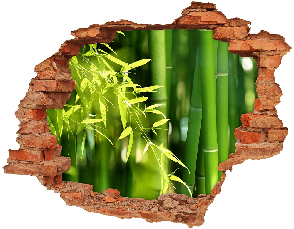Samoprzylepna dziura na ścianę naklejka Bambus