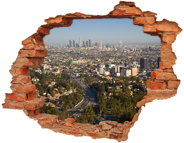 Fototapeta dziura na ścianę 3d Los Angeles