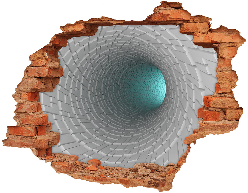 Dziura 3d fototapeta naklejka Tunel 3D