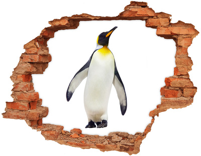 Dziura 3d fototapeta na ścianę naklejka Pingwin