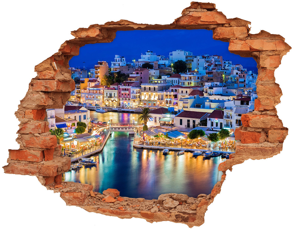 Fototapeta dziura na ścianę 3d Kreta Grecja