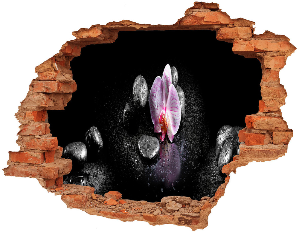 Samoprzylepna dziura na ścianę naklejka Orchidea