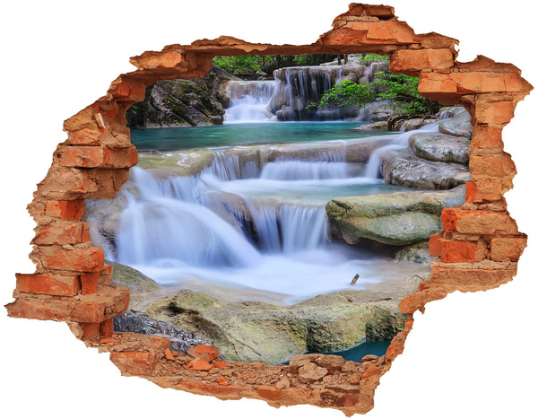 naklejka fototapeta 3D widok Kaskada w lesie