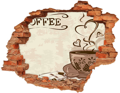 Fototapeta dziura na ścianę Aromatyczna kawa