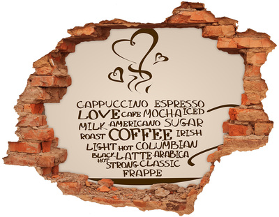 Fototapeta dziura na ścianę Kawowa oaza