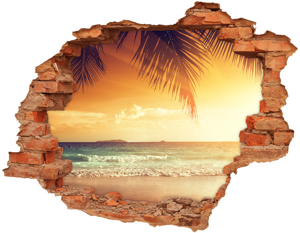 Samoprzylepna dziura na ścianę Tropikalna plaża