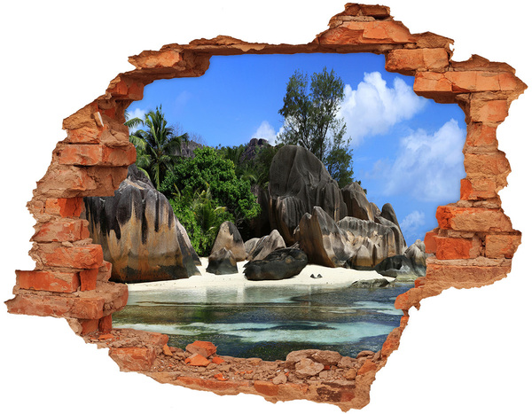 naklejka fototapeta 3D widok Seszele panorama