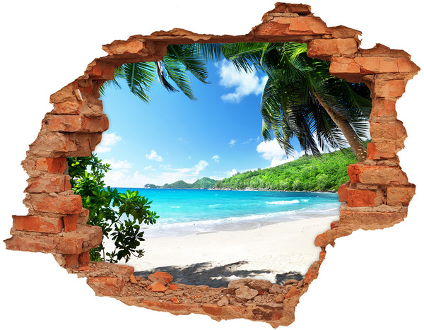 naklejka fototapeta 3D widok Seszele plaża