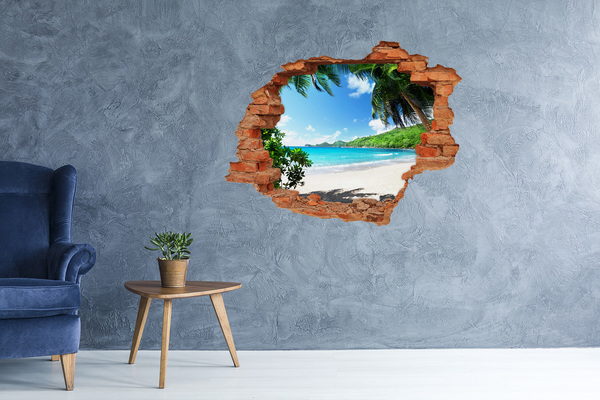 naklejka fototapeta 3D widok Seszele plaża