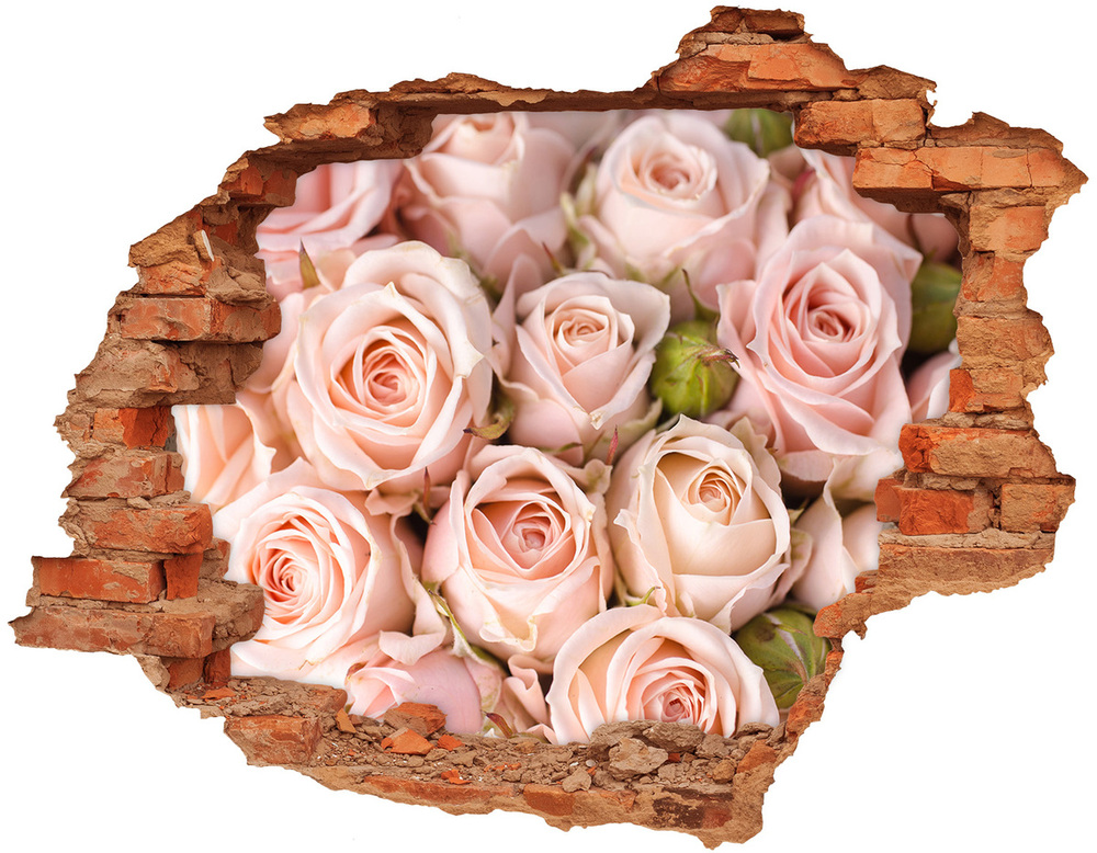 Samoprzylepna dziura na ścianę naklejka Róże