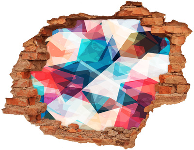 Dziura 3d fototapeta naklejka Kolorowy kryształowy świat