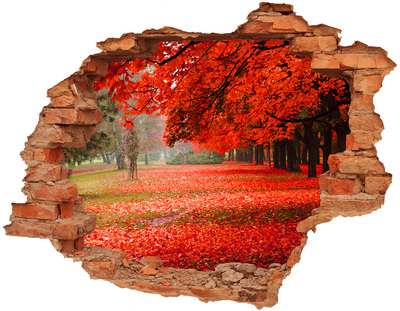 Samoprzylepna dziura na ścianę Drzewa jesienią