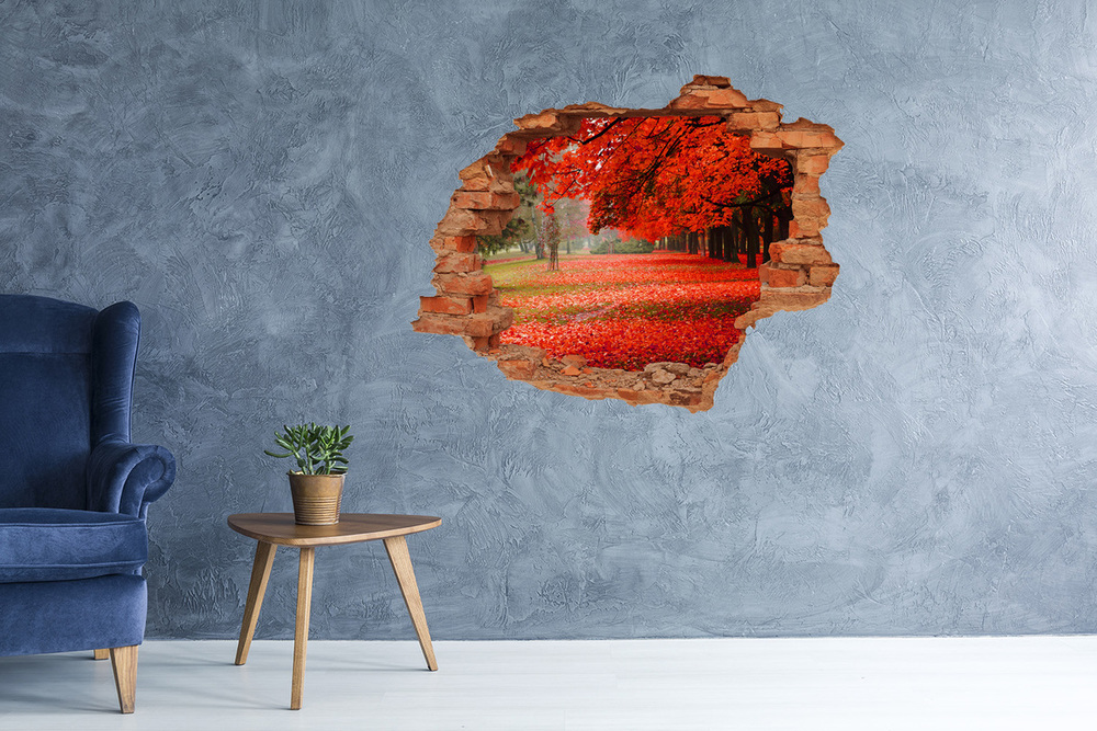 Samoprzylepna dziura na ścianę Drzewa jesienią