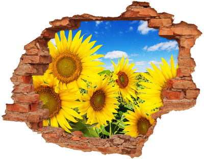 Samoprzylepna dziura na ścianę Słoneczniki