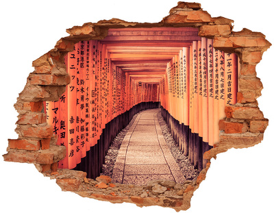 naklejka fototapeta 3D widok Świątynia Fushimi Inari