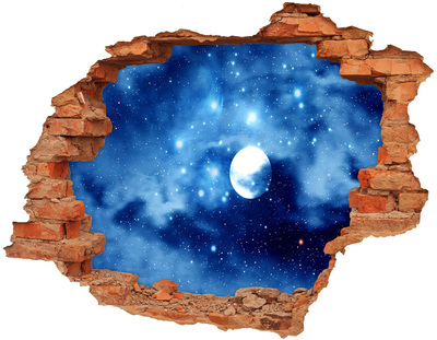 Foto zdjęcie dziura na ścianę Księżyc w pełni