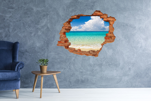 naklejka fototapeta 3D widok Rajska plaża