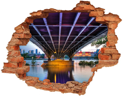 naklejka fototapeta 3D widok Most w Warszawie