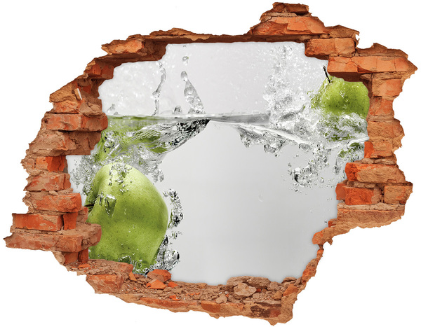 Naklejka 3D dziura okleina Jabłko pod wodą