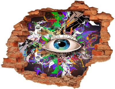 Dziura 3d fototapeta naklejka Abstrakcyjne oko