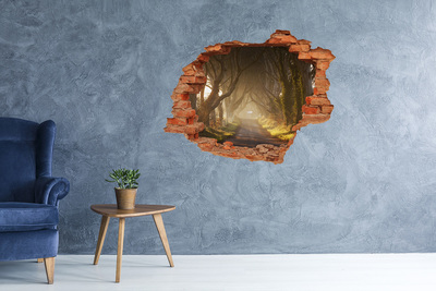 naklejka fototapeta 3D widok Droga wśród drzew