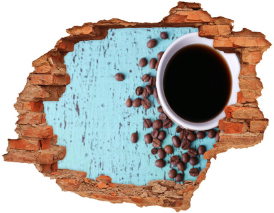 Naklejka 3D dziura okleina Czarna kawa