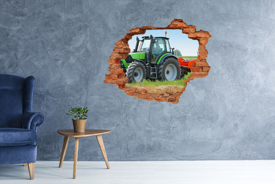 Foto zdjęcie dziura na ścianę Traktor na polu