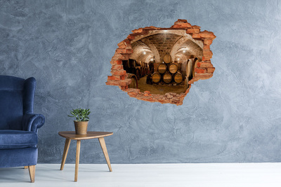 Fototapeta dziura na ścianę 3d Wnętrze winiarni z beczkami