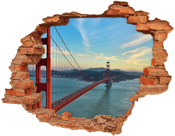 Fototapeta dziura na ścianę 3d Most San Francisco