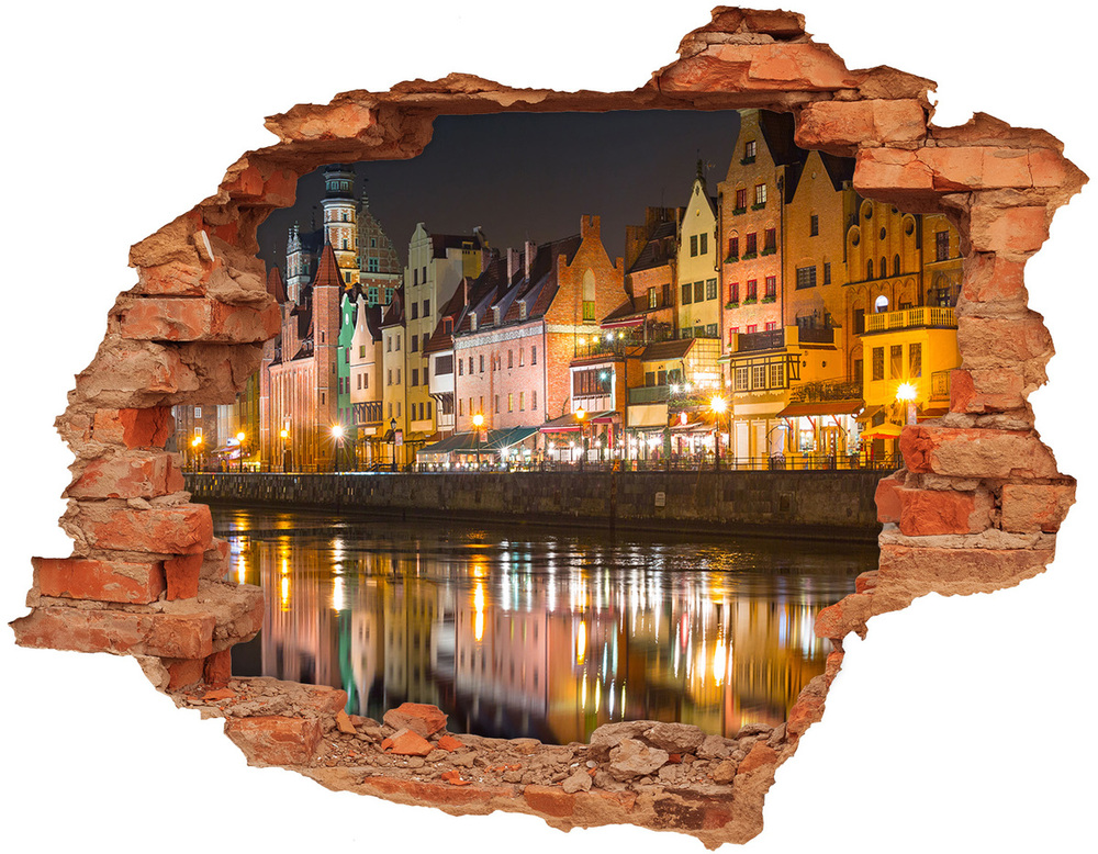 Fototapeta dziura na ścianę 3d Gdańsk Polska