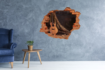 Fotoobraz dziura na ścianę Gitara akustyczna